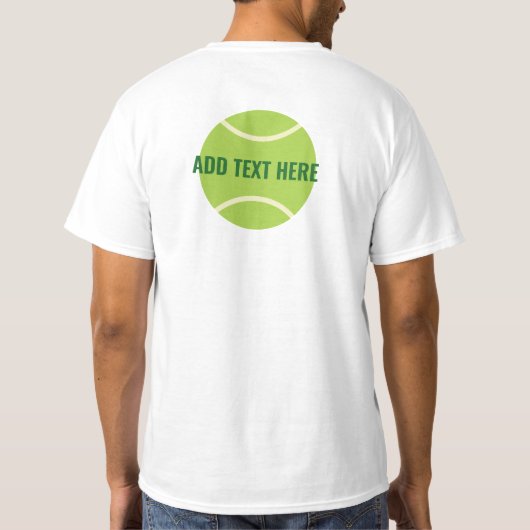 Moderne grüne Tennishalle T-Shirt (Rückseite)