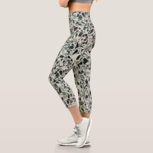 Moderne grüne Terrazzo Capri Leggings