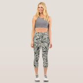 Moderne grüne Terrazzo Capri Leggings (Vorderseite)