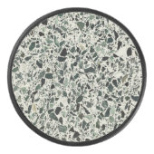 Moderne grüne Terrazzo Eishockey Puck (Vorderseite)