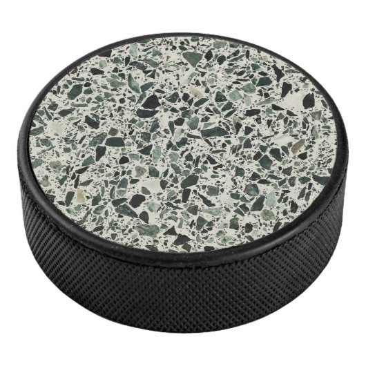 Moderne grüne Terrazzo Eishockey Puck (3/4)