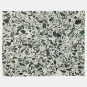 Moderne grüne Terrazzo Fleecedecke (Vorderseite (Horizontal))