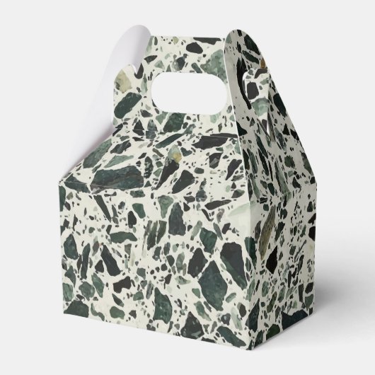 Moderne grüne Terrazzo Geschenkschachtel (Vorderseite)