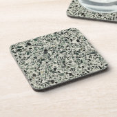 Moderne grüne Terrazzo Getränkeuntersetzer (Linke Seite)