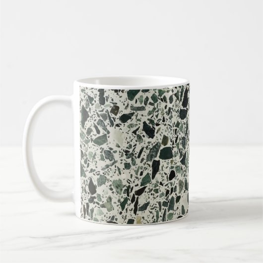 Moderne grüne Terrazzo Kaffeetasse (Links)
