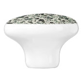 Moderne grüne Terrazzo Keramikknauf (Seitenansicht)
