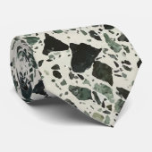 Moderne grüne Terrazzo Krawatte (Gerollt)