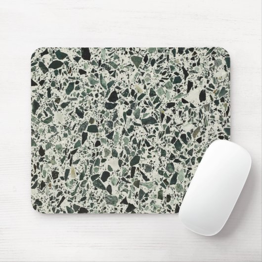 Moderne grüne Terrazzo Mousepad (Mit Mouse)