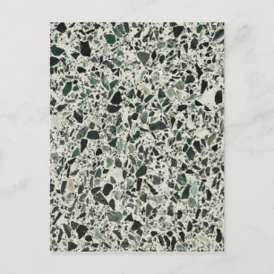 Moderne grüne Terrazzo Postkarte
