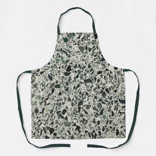 Moderne grüne Terrazzo Schürze (Vorderseite)