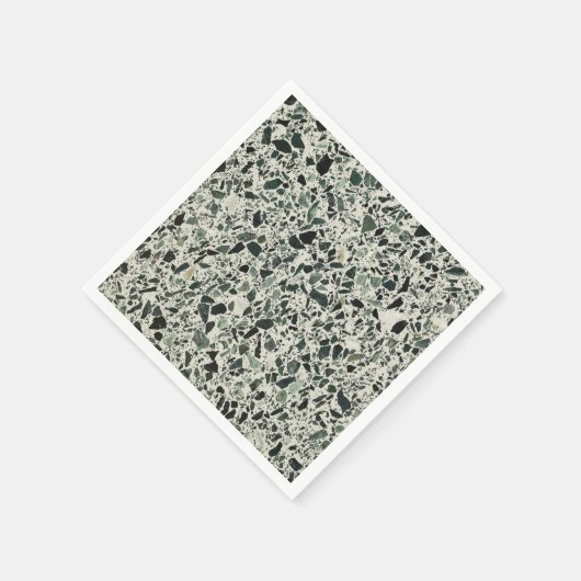 Moderne grüne Terrazzo Serviette (Ecke)