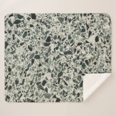 Moderne grüne Terrazzo Sherpadecke (Vorderseite (Horizontal))