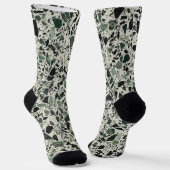 Moderne grüne Terrazzo Socken (Gewinkelt)