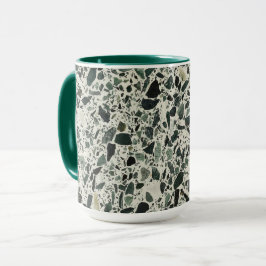 Moderne grüne Terrazzo Tasse