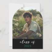 Moderne Grüne Typografie Arch Grad Ankündigung (Rückseite)