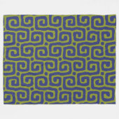 moderne grüne und blaue abstrakte Muster Fleecedecke (Vorderseite (Horizontal))