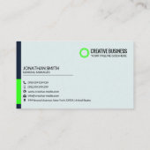 Moderne grüne und blaue Visitenkarte | Creative Co (Rückseite)