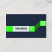 Moderne grüne und blaue Visitenkarte | Creative Co (Vorderseite)