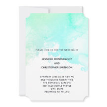 Moderne grüne und blaue Wasserfarbe Einfache Hochz