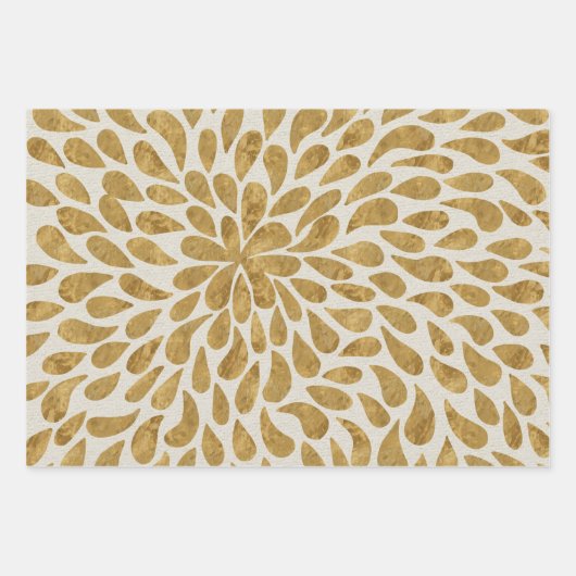 Moderne grüne und goldene Wasserfarbe Geschenkpapier Set (Vorderseite 2)