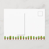 Moderne grüne und rosa Kakteen Illustration Vielen Postkarte (Rückseite)