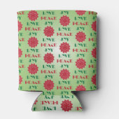 Moderne grüne und rote Liebe, Frieden, Jozia Dosenkühler (Rückseite)