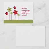 moderne grüne und rote Visitenkarte (Vorne/Hinten)