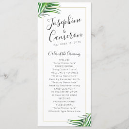 Moderne grüne und tropische Palmenblättergrenze Programm