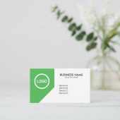 Moderne grüne und weiße Logo-Rasenmäher mit Pflege Visitenkarte (Stehend Vorderseite)