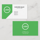 Moderne grüne und weiße Logo-Rasenmäher mit Pflege Visitenkarte (Vorne/Hinten)