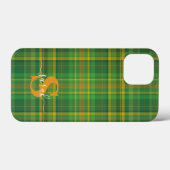 Moderne grüne Vintage Monogarie Case-Mate iPhone Hülle (Rückseite (Horizontal))