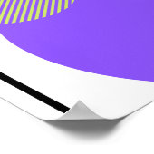 Moderne, grüne, violette geometrische Formen Abstr Poster (Ecke)