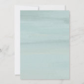 Moderne grüne Wasserfarbe Elegante Hochzeit Einladung (Rückseite)