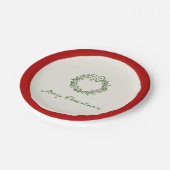 Moderne grüne Weihnachten Pappteller (Schrägansicht)