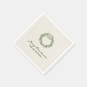 Moderne grüne Weihnachten Serviette (Ecke)