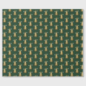 Moderne grüne Weihnachtsbaum Geschenkpapier (Flach)