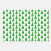 Moderne grüne Weihnachtsbaum-Strumpf-Stechpalme Geschenkpapier Set (Vorderseite 3)