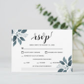 Moderne Grüne Weinkarte RSVP Karte (Stehend Vorderseite)