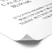 Moderne grüne Weiße Hochzeit dieser Kerze Burns Poster (Ecke)