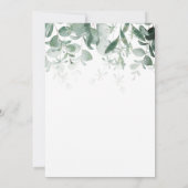 Moderne grüne weiße Hochzeit retten das Datum Save The Date (Rückseite)