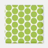 MODERNE, GRÜNE, WEISSE POLKA-PUNKTE MAGNET (Vorne)