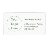 Moderne, grüne, weiße Rücksendeadresse (Vorne)