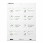 Moderne, grüne, weiße Rücksendeadresse (Vorne)