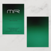 Moderne, grüne, weiße, saubere Visitenkarte für Mo (Vorne/Hinten)