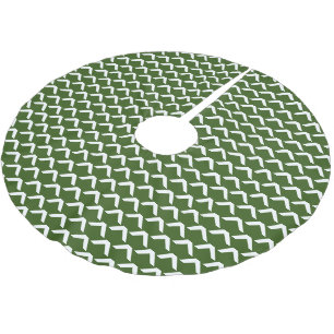 Moderne grüne weiße skandinavische Weihnachtsbaume Polyester Weihnachtsbaumdecke