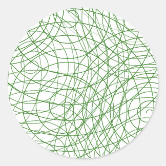 Moderne, grüne, wirbelnde Abstrakte Rundkleber Runder Aufkleber