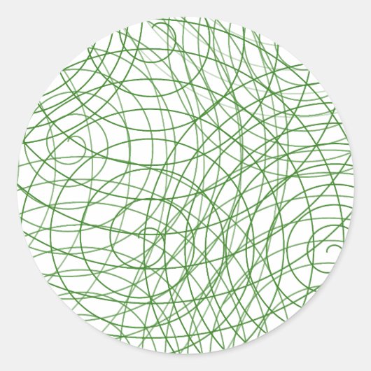 Moderne, grüne, wirbelnde Abstrakte Rundkleber Runder Aufkleber (Vorderseite)