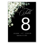 Moderne Grünen Hochzeit Tischnummer (Vorderseite)