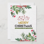 Moderne Grünen Weihnachten Party Einladung (Rückseite)