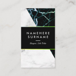 Moderne grünes Goldmarmor-Vertikale-Visitenkarte Visitenkarte